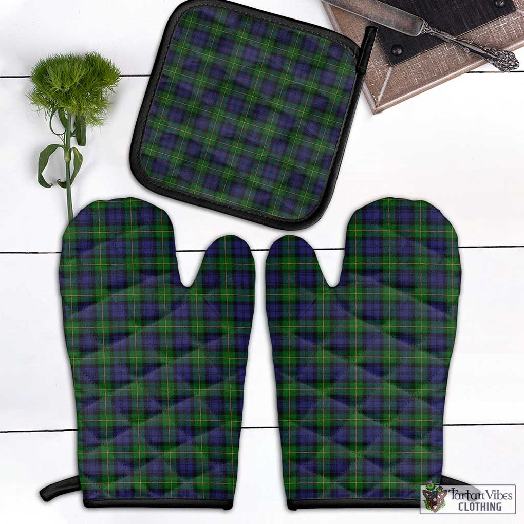 Gordon Tartan Combo Oven Mitt & Pot-Holder Combo 1 Oven Mitt & 1 Pot-Holder Black - Tartan Vibes Clothing