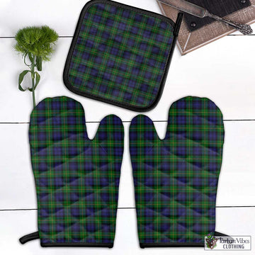 Gordon Tartan Combo Oven Mitt & Pot-Holder Combo 1 Oven Mitt & 1 Pot-Holder Black - Tartan Vibes Clothing
