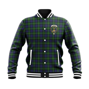Gordon Tartan Baseball Jacket with Family Crest