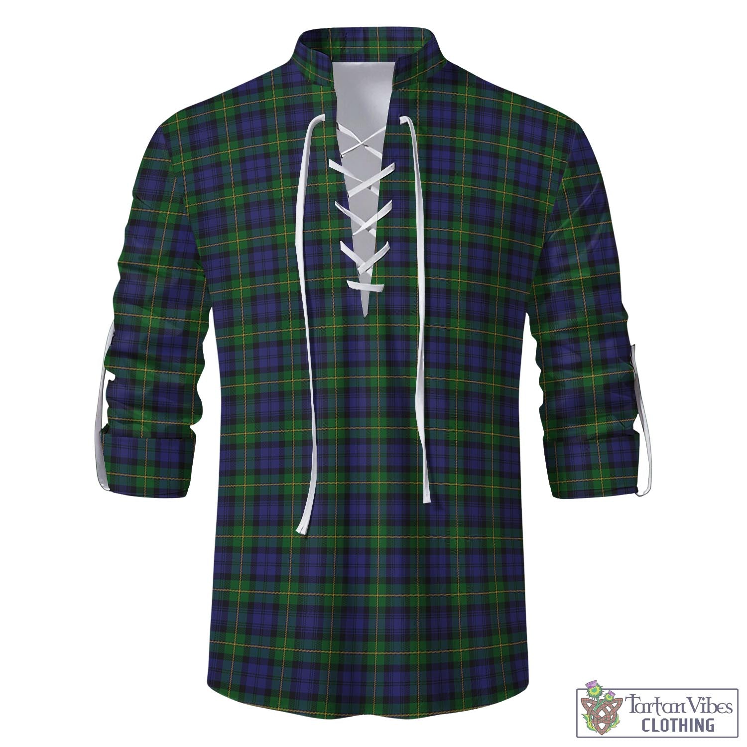 Tartan Vibes Clothing Gordon Tartan Men's Scottish Traditional Jacobite Ghillie Kilt Shirt
