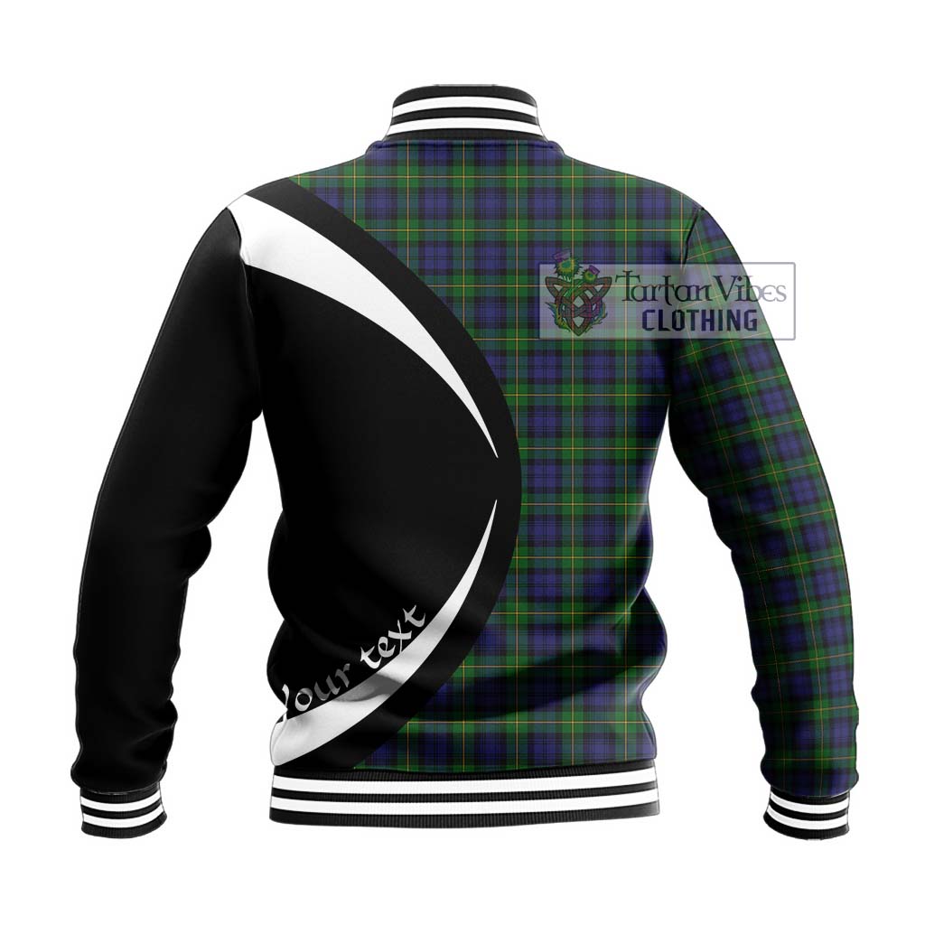 Gordon Tartan Baseball Jacket with Family Crest Circle Style - Tartan Vibes Clothing