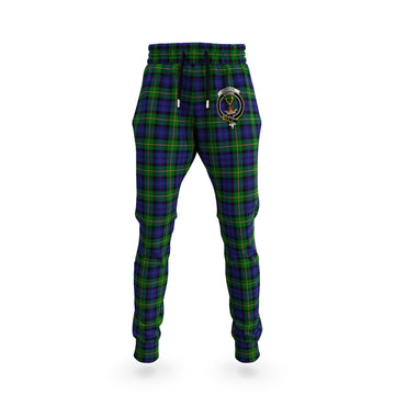 Gordon Tartan Joggers Pants with Family Crest
