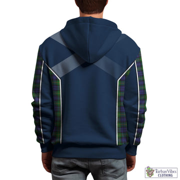 Gordon Tartan Hoodie with Family Crest and Scottish Thistle Vibes Sport Style