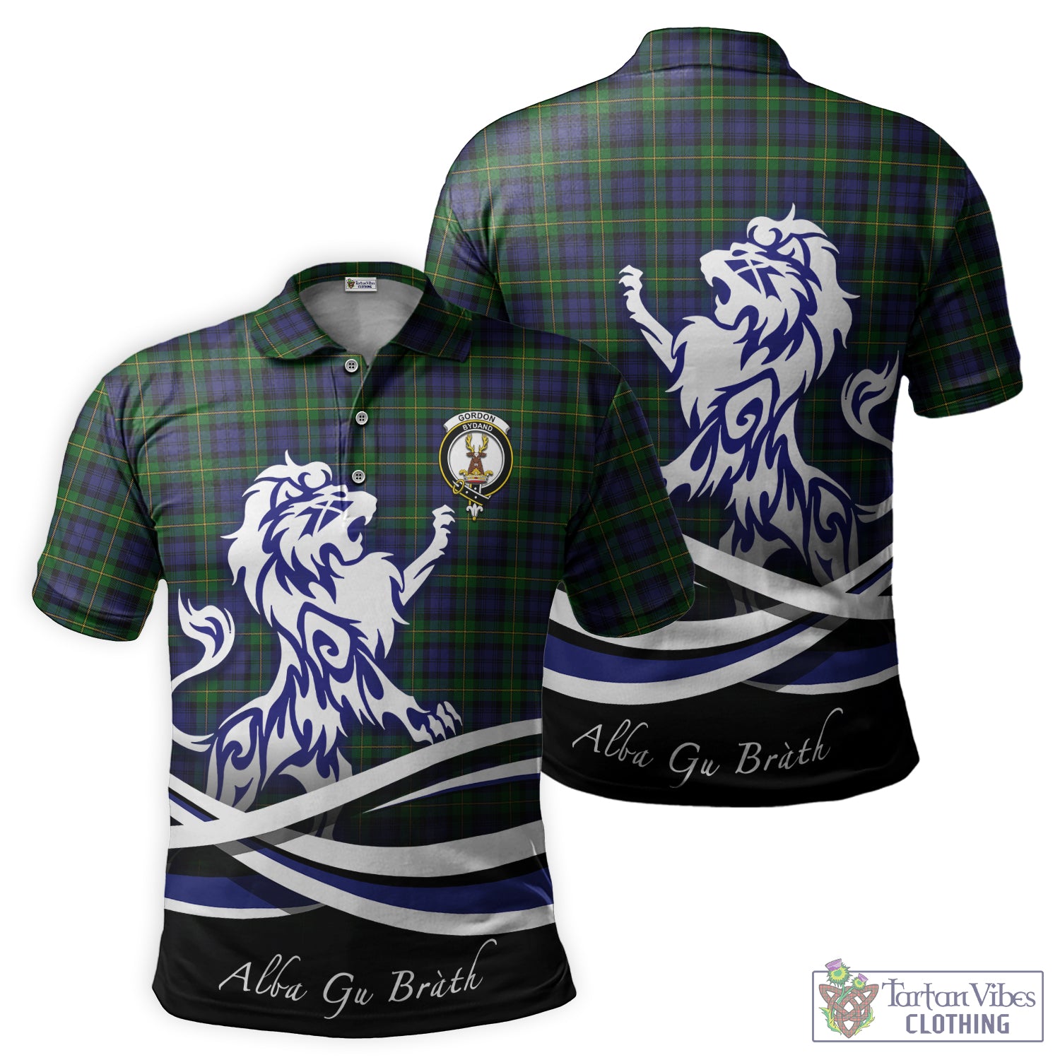 gordon-tartan-polo-shirt-with-alba-gu-brath-regal-lion-emblem