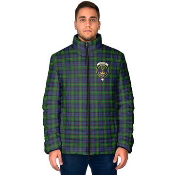 Gordon Tartan Padded Jacket with Family Crest