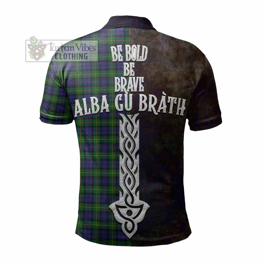 Tartan Vibes Clothing Gordon Tartan Family Crest Polo Shirt Alba Gu Brath Be Brave Lion Ancient Style
