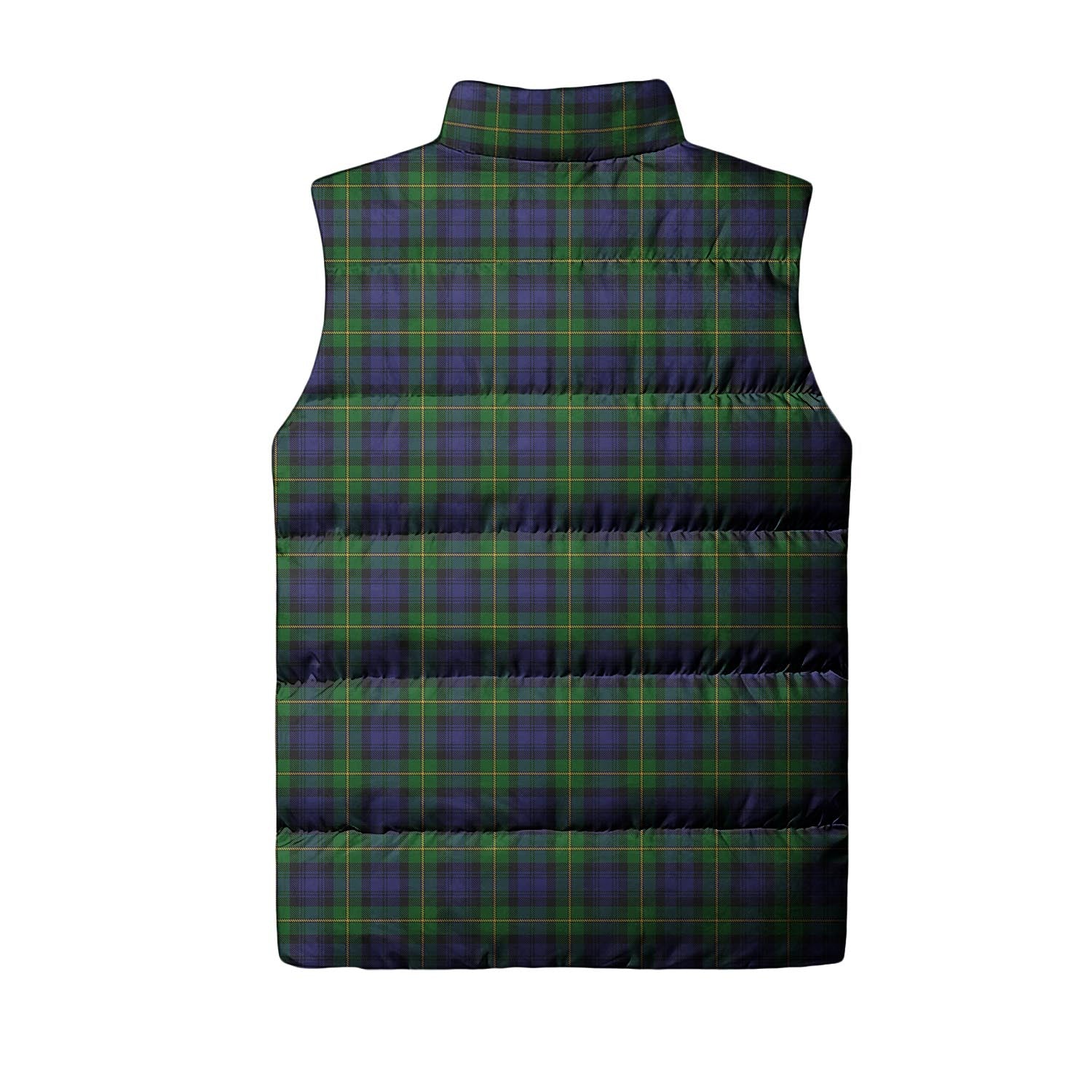 Gordon Tartan Sleeveless Puffer Jacket with Family Crest - Tartan Vibes Clothing