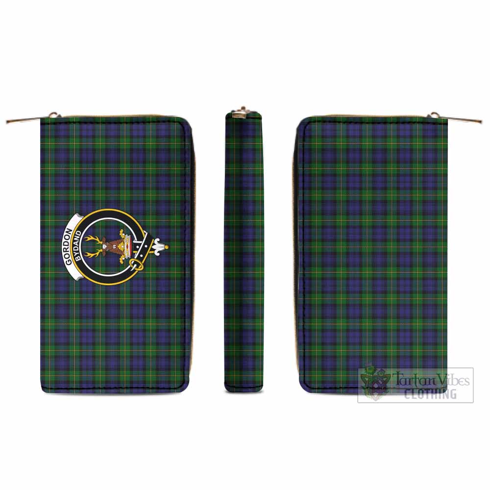 Tartan Vibes Clothing Gordon Tartan Women's Leather Wallet with Family Crest