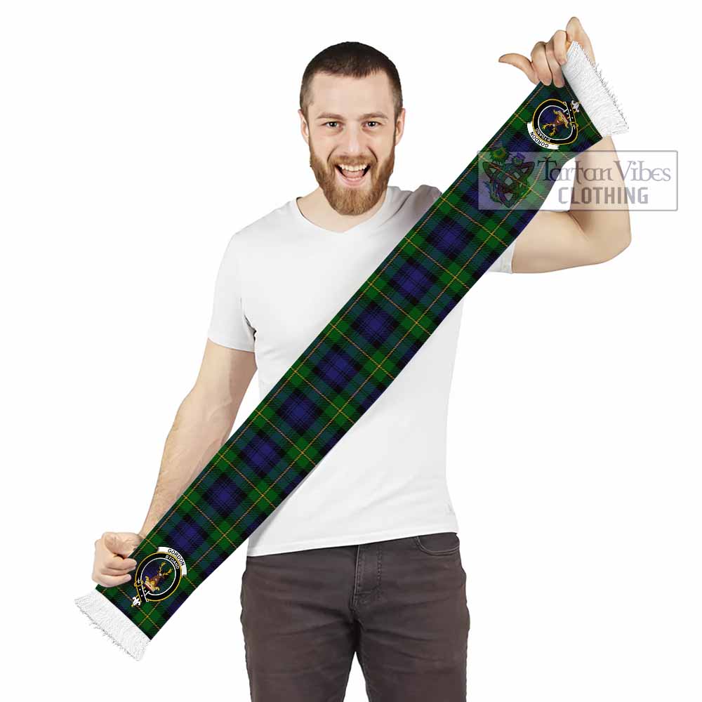 Tartan Vibes Clothing Gordon Tartan Ruffneck Scarf with Family Crest