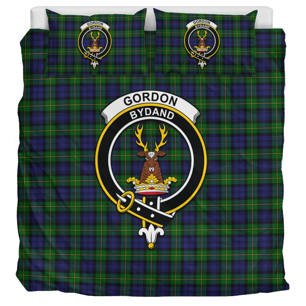 gordon-tartan-bedding-set-with-family-crest