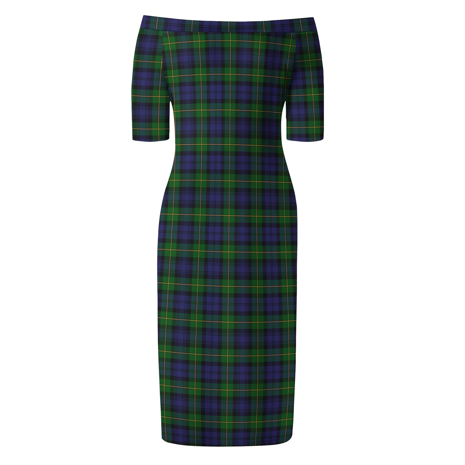 Gordon Tartan Off Shoulder Lady Dress - Tartanvibesclothing
