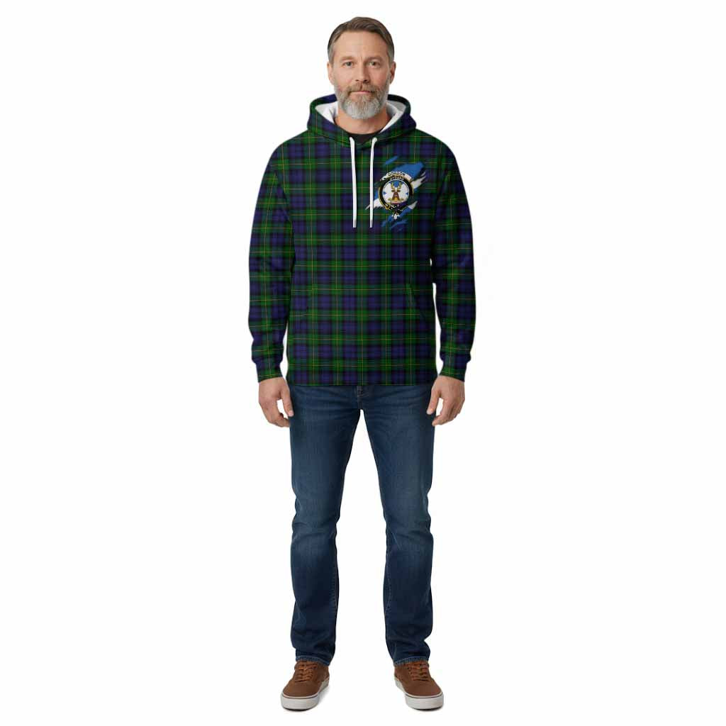Gordon Clan Crest In Me Tartan Cotton Hoodie Scotland Flag Style