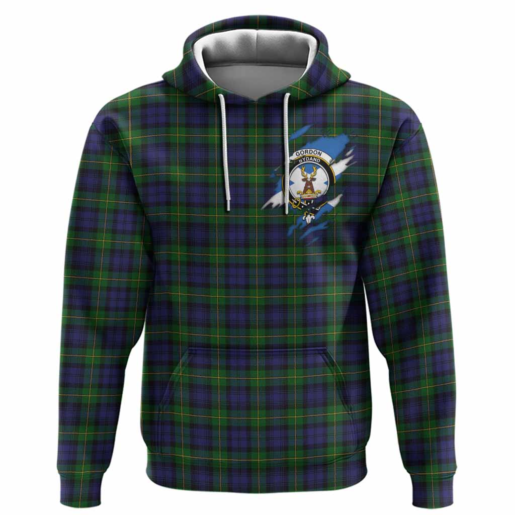 Gordon Clan Crest In Me Tartan Hoodie Scotland Flag Style