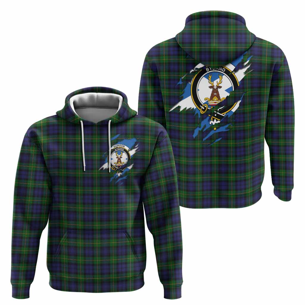 Gordon Clan Crest In Me Tartan Hoodie Scotland Flag Style