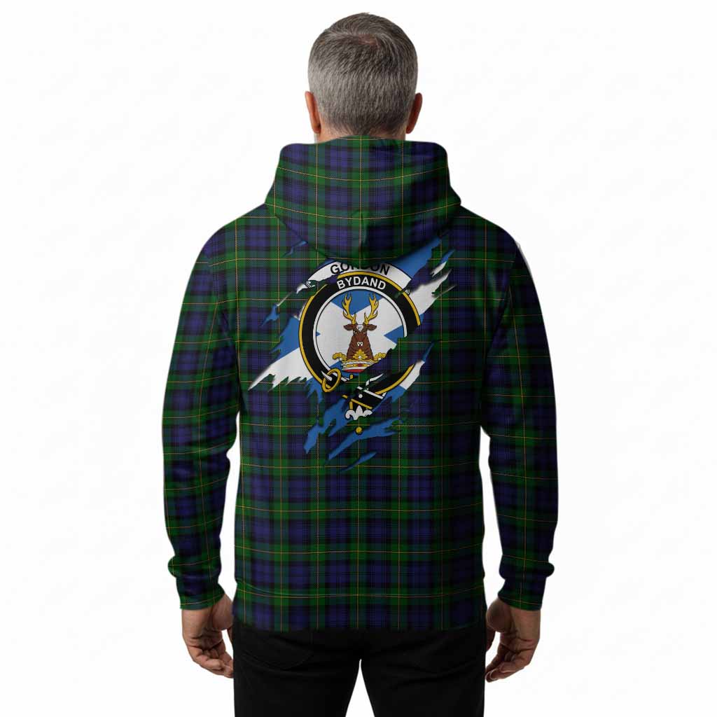 Gordon Clan Crest In Me Tartan Hoodie Scotland Flag Style