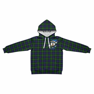 Gordon Clan Crest In Me Tartan Kid Hoodie Scotland Flag Style
