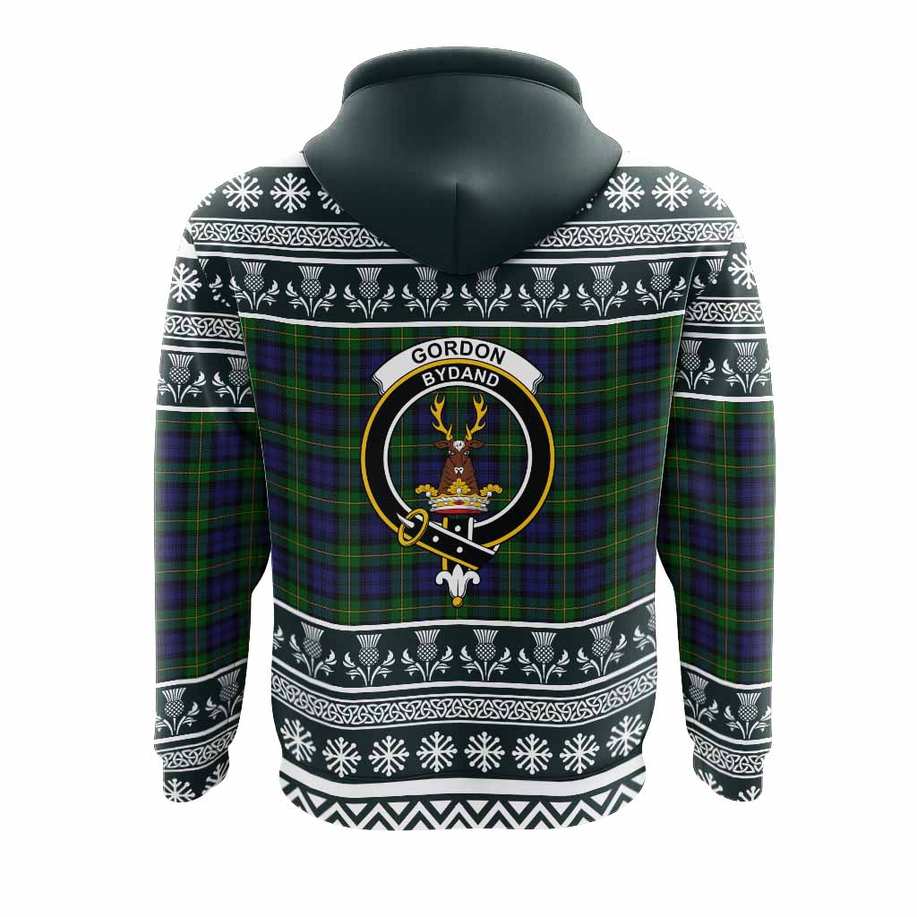Gordon Clan Tartan Christmas Hoodie with Family Crest - Tartan Vibes Clothing