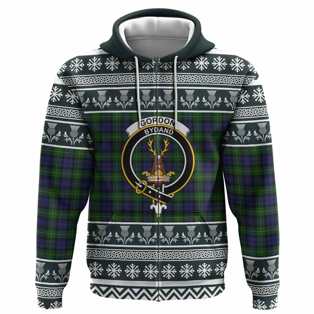 Gordon Clan Tartan Christmas Hoodie with Family Crest - Tartan Vibes Clothing