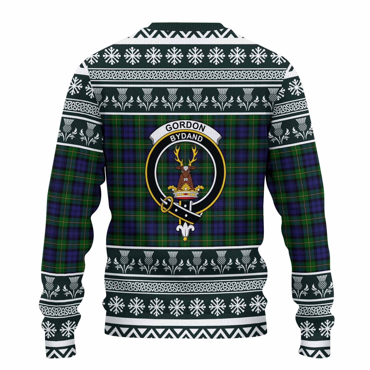 Gordon Clan Tartan Christmas Ugly Sweater with Family Crest - Tartan Vibes Clothing