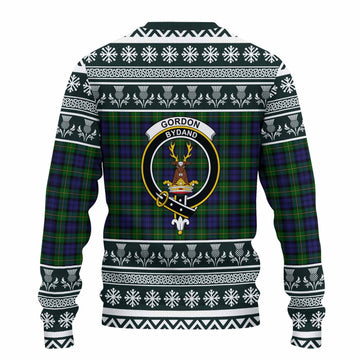 Gordon Clan Tartan Christmas Ugly Sweater with Family Crest