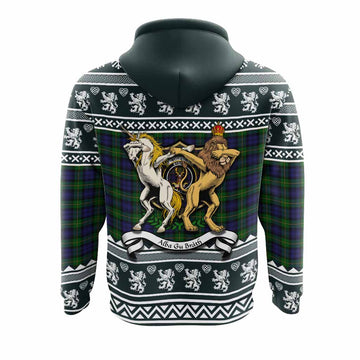 Gordon Clan Tartan Crest Christmas Hoodie Coat of Arms Funny Style
