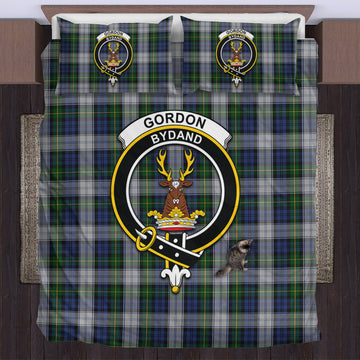 Gordon Dress Tartan Bedding Set with Family Crest