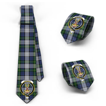 Gordon Dress Tartan Classic Necktie with Family Crest