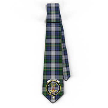 Gordon Dress Tartan Classic Necktie with Family Crest