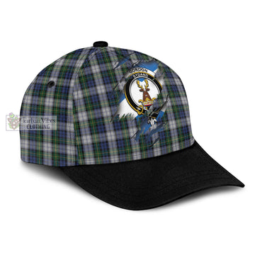 Gordon Dress Tartan Classic Cap with Family Crest In Me Style