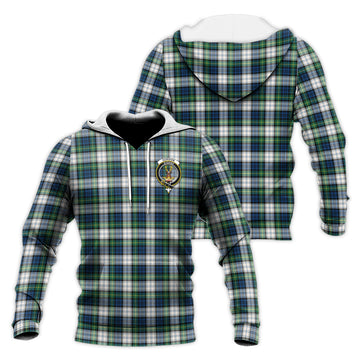 Gordon Dress Ancient Tartan Knitted Hoodie with Family Crest