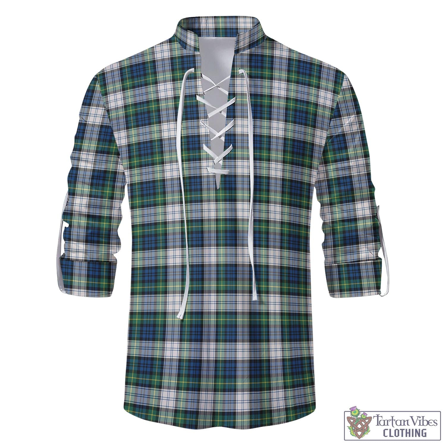 Tartan Vibes Clothing Gordon Dress Ancient Tartan Men's Scottish Traditional Jacobite Ghillie Kilt Shirt