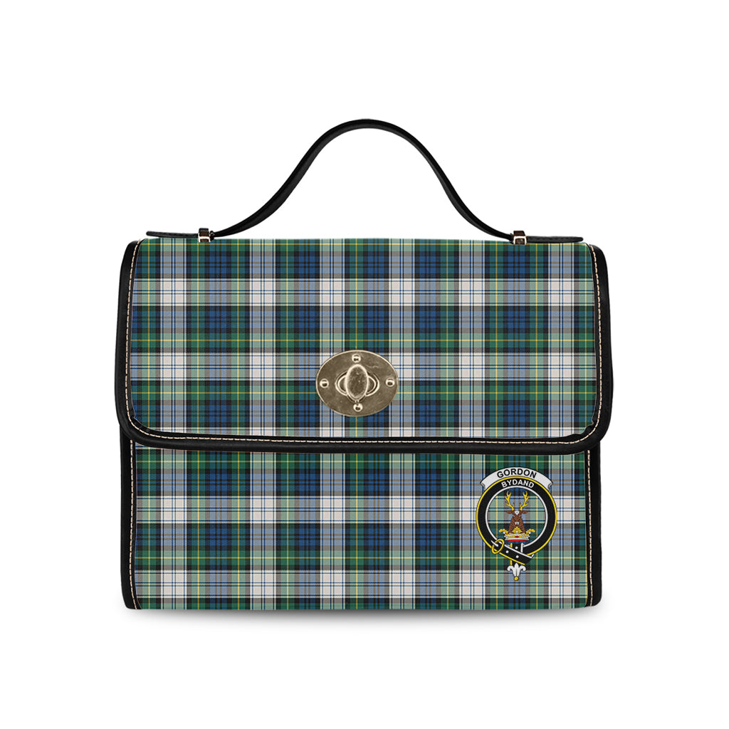 gordon-dress-ancient-tartan-leather-strap-waterproof-canvas-bag-with-family-crest