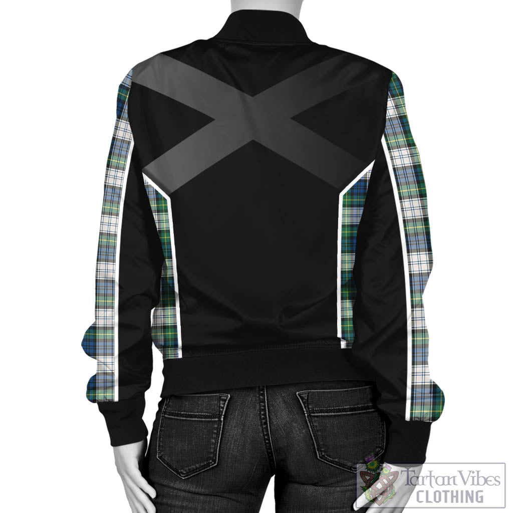 Tartan Vibes Clothing Gordon Dress Ancient Tartan Bomber Jacket with Family Crest and Scottish Thistle Vibes Sport Style