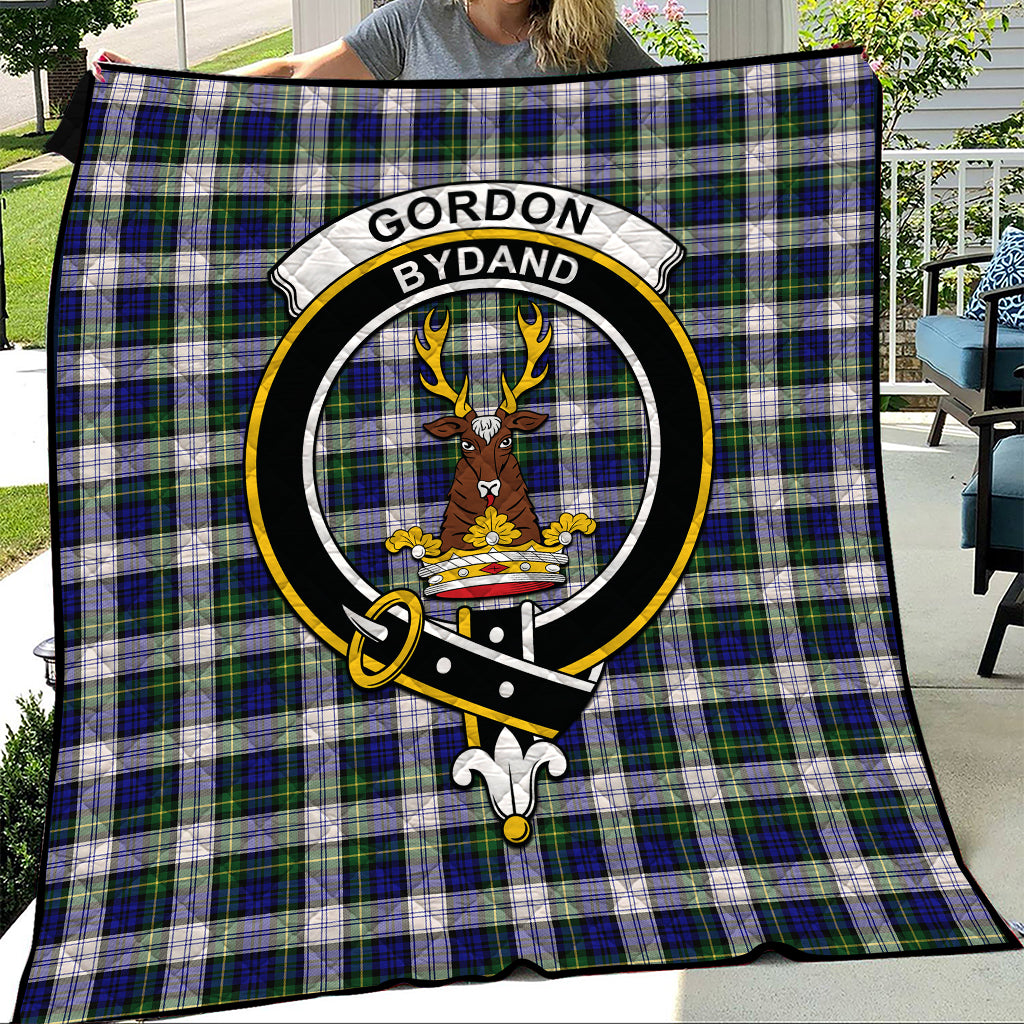 gordon-dress-modern-tartan-quilt-with-family-crest