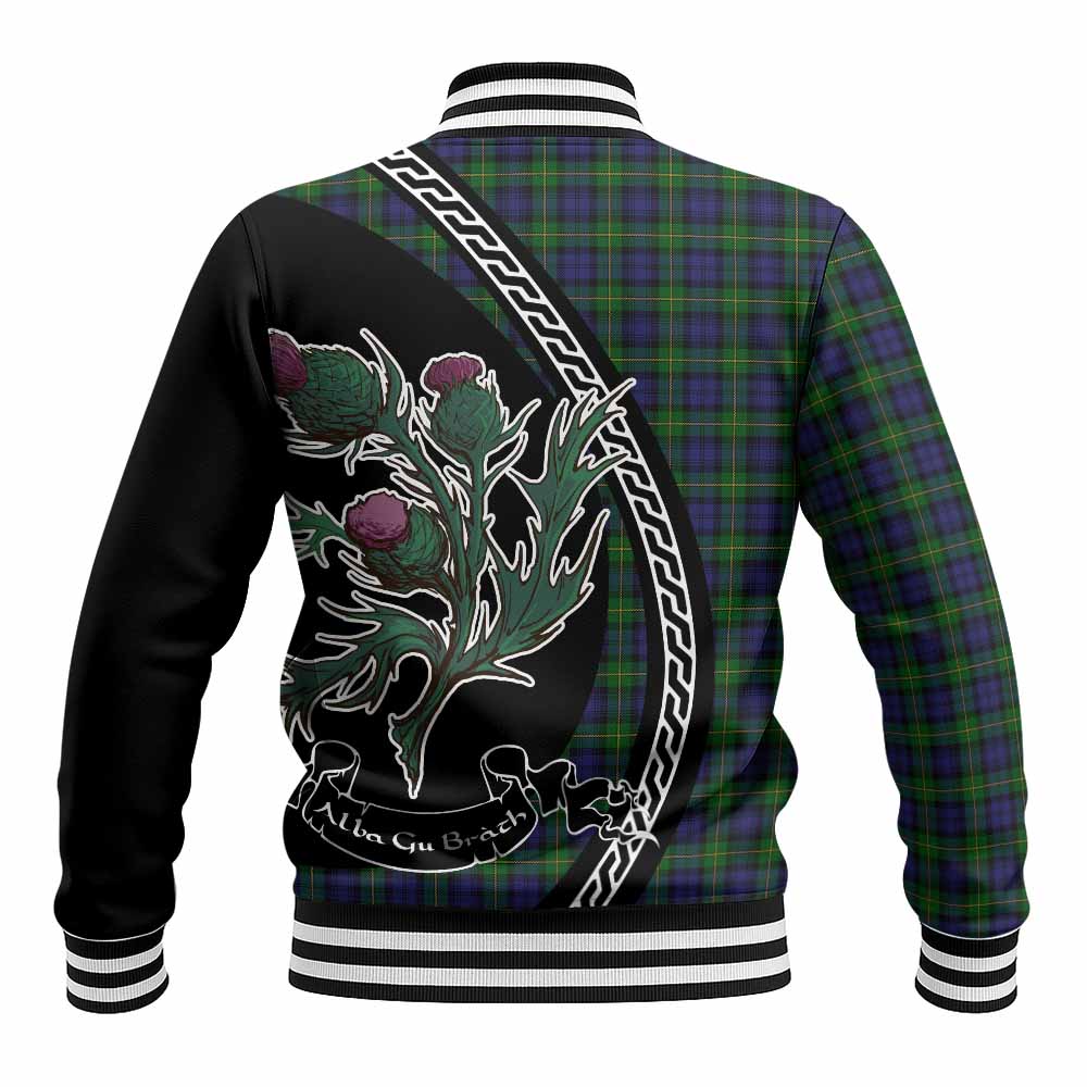 Gordon Family Crest Tartan Baseball Jacket Alba Thistle Inspired - Tartan Vibes Clothing