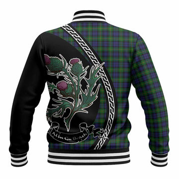 Gordon Family Crest Tartan Baseball Jacket Alba Thistle Inspired