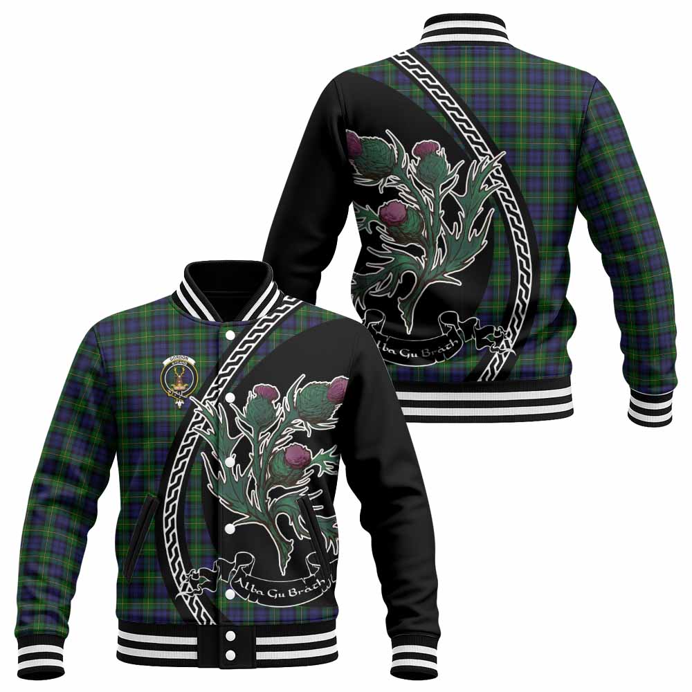 Gordon Family Crest Tartan Baseball Jacket Alba Thistle Inspired - Tartan Vibes Clothing