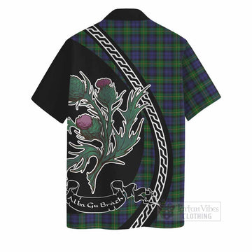 Gordon Family Crest Tartan Hawaiian Shirt Alba Thistle Inspired