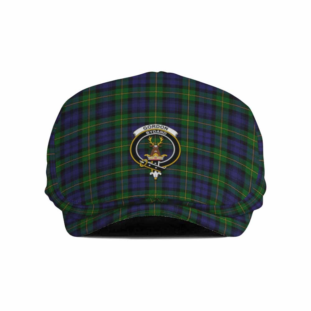 Gordon Family Crest Tartan Jeff Cap, Tartan Flat Cap