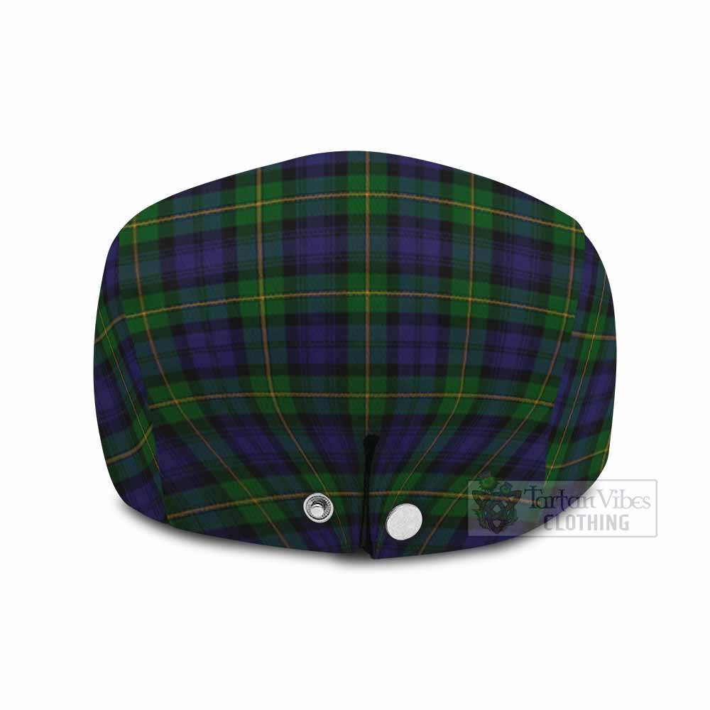 Gordon Family Crest Tartan Jeff Cap, Tartan Flat Cap