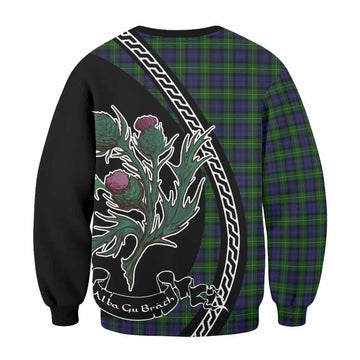 Gordon Family Crest Tartan Sweatshirt Alba Thistle Inspired