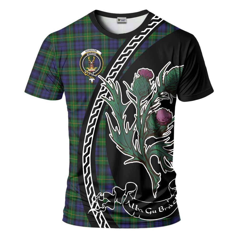 Gordon Family Crest Tartan T-Shirt Alba Thistle Inspired - Tartan Vibes Clothing