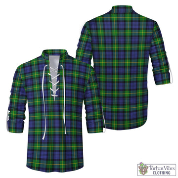 Gordon Modern Tartan Men's Scottish Traditional Jacobite Ghillie Kilt Shirt