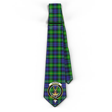 Gordon Modern Tartan Classic Necktie with Family Crest