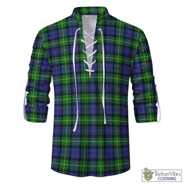 Gordon Modern Tartan Men's Scottish Traditional Jacobite Ghillie Kilt Shirt