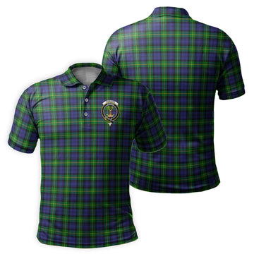 Gordon Modern Tartan Men's Polo Shirt with Family Crest