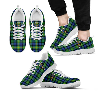 Gordon Old Ancient Tartan Sneakers with Family Crest