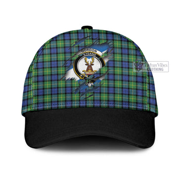 Gordon Old Ancient Tartan Classic Cap with Family Crest In Me Style