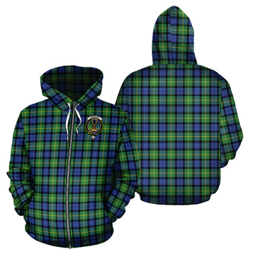 Gordon Old Ancient Tartan Hoodie with Family Crest