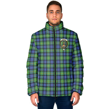 Gordon Old Ancient Tartan Padded Jacket with Family Crest